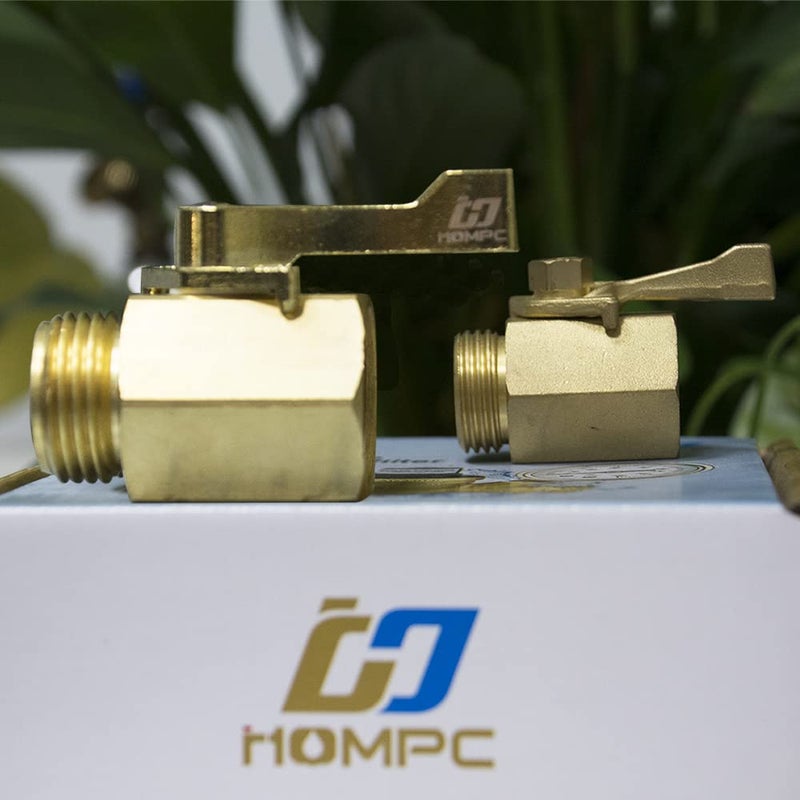 HQMPC Super Heavy Duty 3/4" Brass Shut Off Valve Garden Hose Shut Off Valve Garden Hose Connector 2 PCS - Image 3